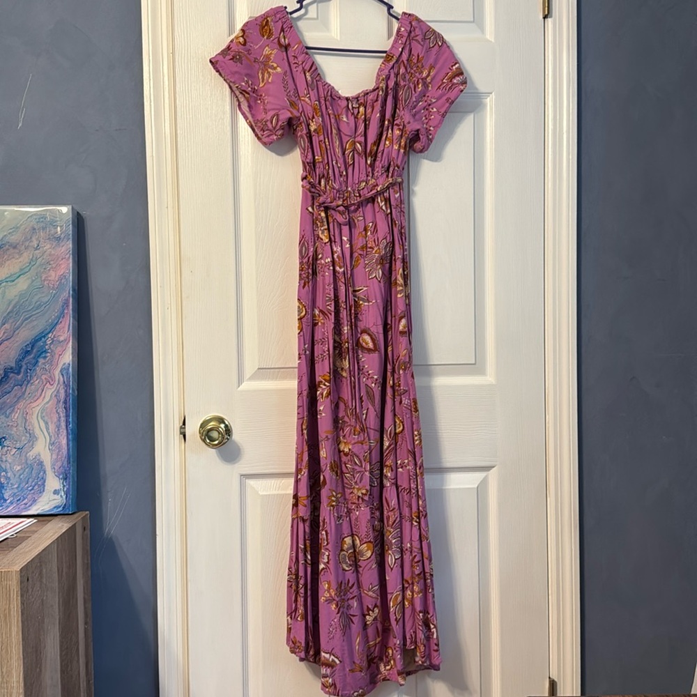 Isabel maternity off-shoulder floral dress